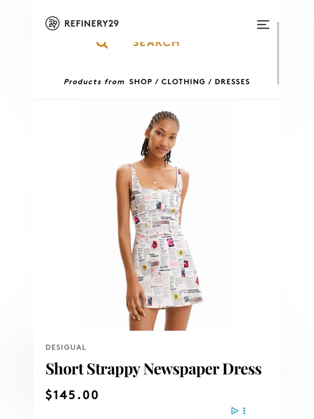 Desigual Newspaper Mini Dress
